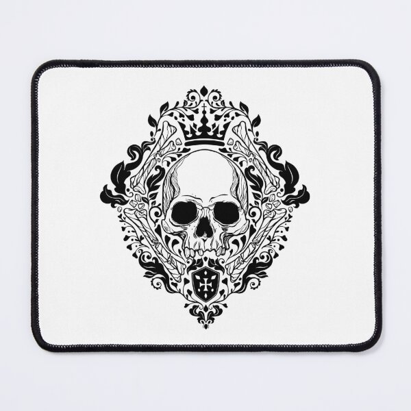 Item preview, Royal Skull Floral Composition Occult Art designed and sold by printheavenart.