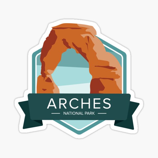 Item preview, Arches National Park Graphic Badge designed and sold by PWRspark.