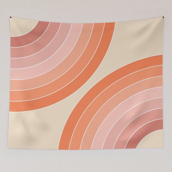Item preview, Orange and pink retro style circles designed and sold by BattaAnastasia.