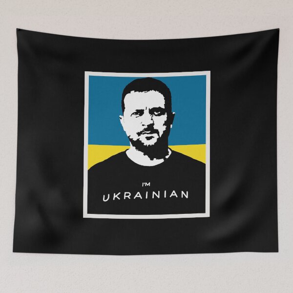 Item preview, President Volodymyr Zelensky Ukraine Flag - I'm Ukrainian designed and sold by Aide.