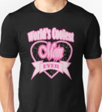 rock roll mother's day typography world's coolest mom Unisex T-Shirt