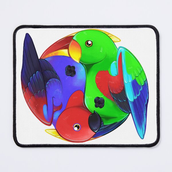 Item preview, Dimorphism - Eclectus Parrots (White) designed and sold by Raptor Goes RAWR! (RadiantGlyph).
