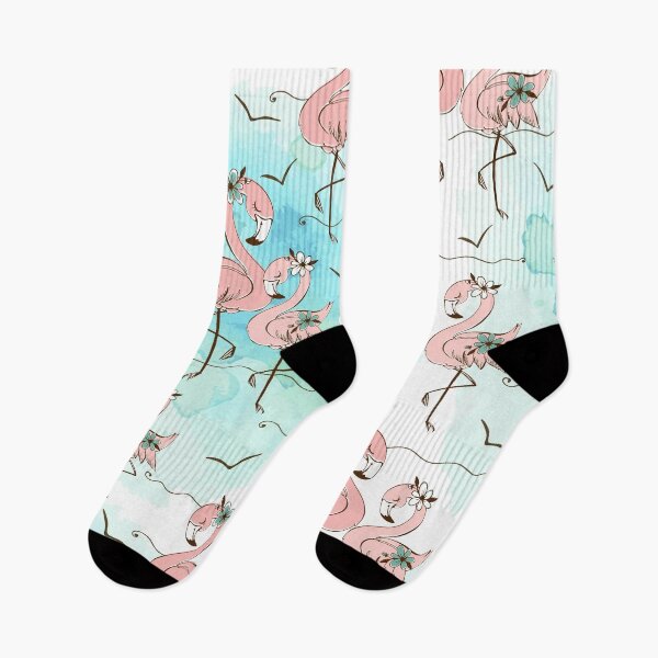 Item preview, Cute Flamingo Seamless Patterns designed and sold by Ala Muk.