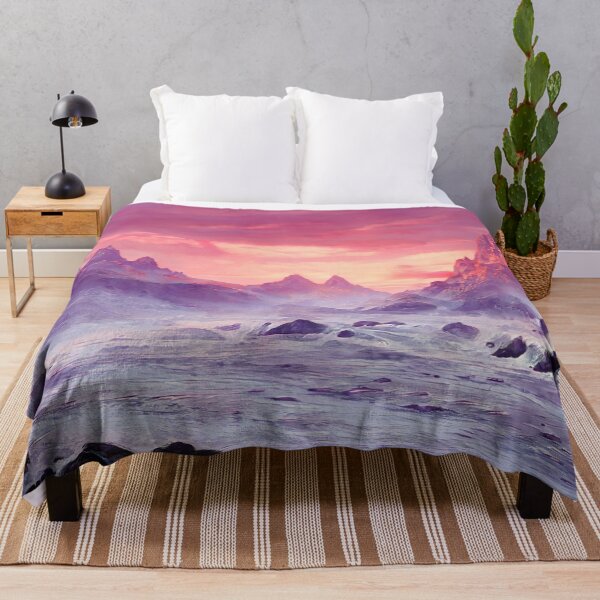 Item preview, Fantasy mountain landscape with pink sky designed and sold by Zanimations.