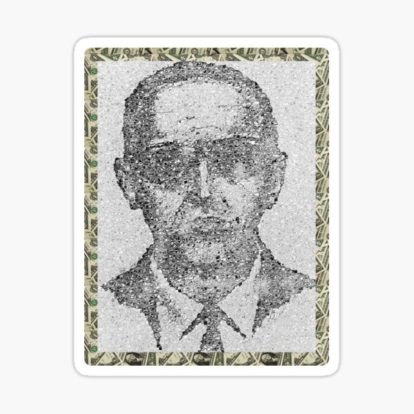 "D.B COOPER MONEY FACE " Sticker for Sale by MarkBlend Redbubble