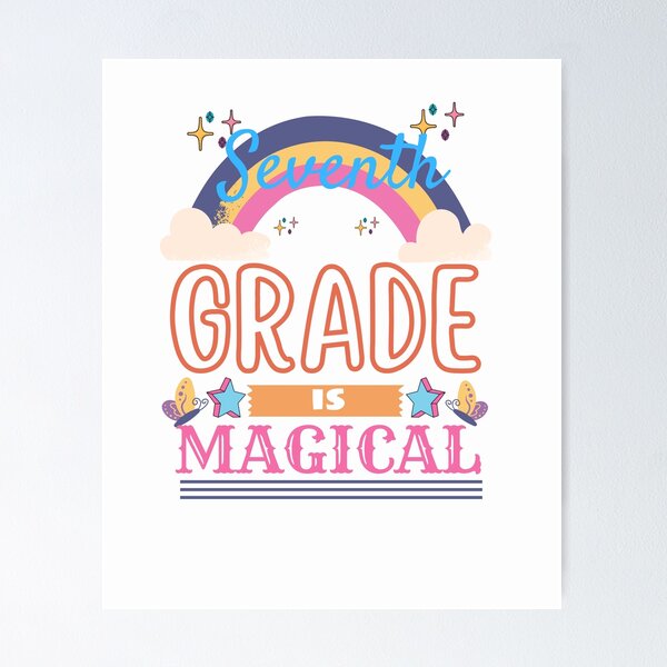 Item preview, Seventh grade is magical- Back to School designed and sold by Rainbow Designs.