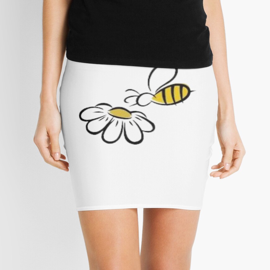 Plant Trees and save The Bees Blooming Planet Mini Skirt