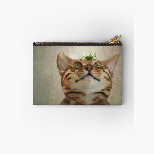 Item preview, Bengal Cat with Grasshopper designed and sold by Terry Fleckney.