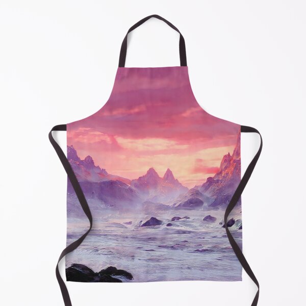Item preview, Fantasy mountain landscape with pink sky designed and sold by Zanimations.