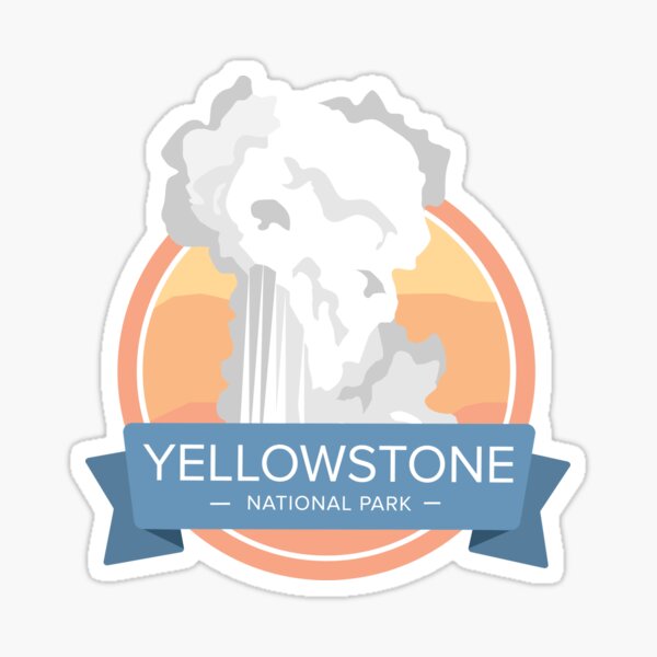 Item preview, Yellowstone National Park Graphic Badge designed and sold by PWRspark.