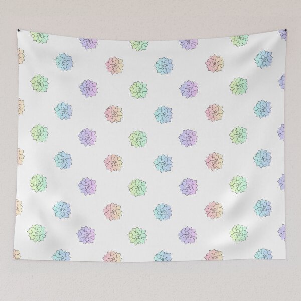 Item preview, Pastel Rainbow Succulent Pattern designed and sold by kabocha-chan.