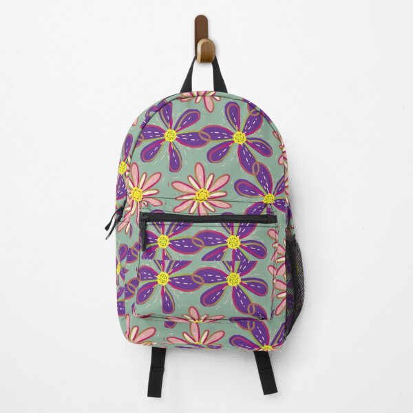 Item preview, Floral wallpaper pink purple pastel green background. designed and sold by DMTJ.