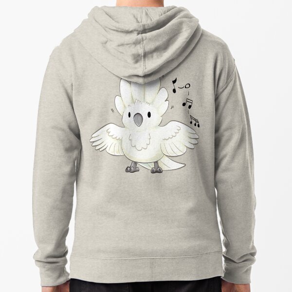 DANCE DANCE BIRB - Umbrella Cockatoo Zipped Hoodie