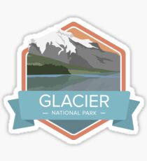 Glacier National Park Graphic Badges Sticker