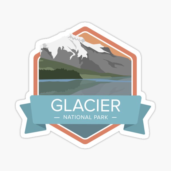 Glacier National Park Graphic Badges Sticker