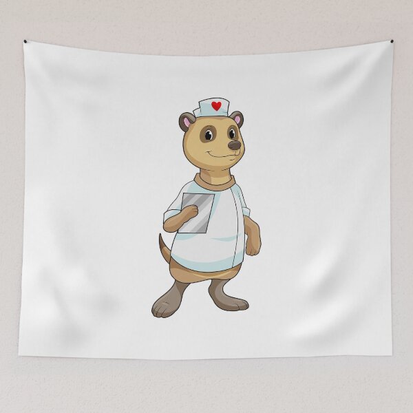 Item preview, Meerkat as Nurse with Heart designed and sold by Snabdesign84.