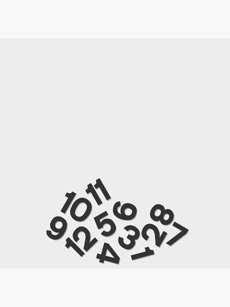 Fallen Numbers Clock Black by flashman