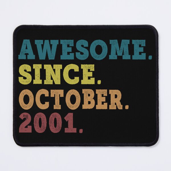 Item preview, Awesome Since October 2001 Retro Vintage 21st Birthday Gift designed and sold by designbychow.