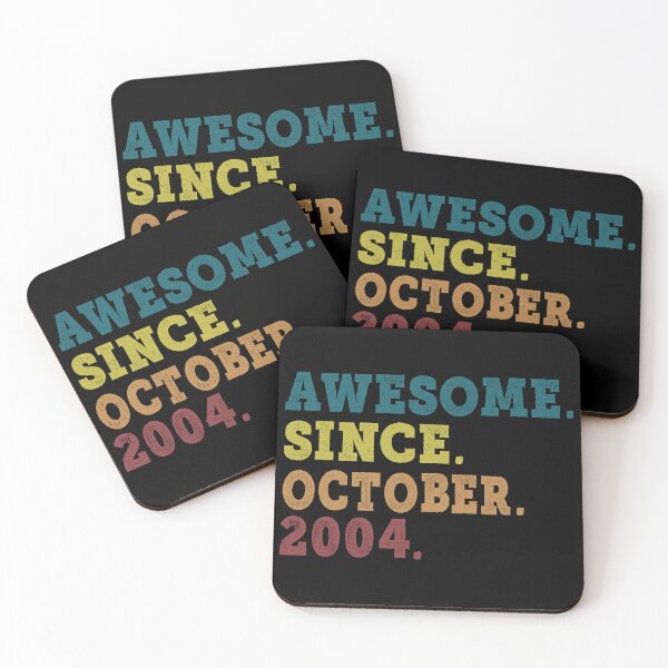Item preview, Awesome Since October 2004 Retro Vintage 18th Birthday Gift designed and sold by designbychow.