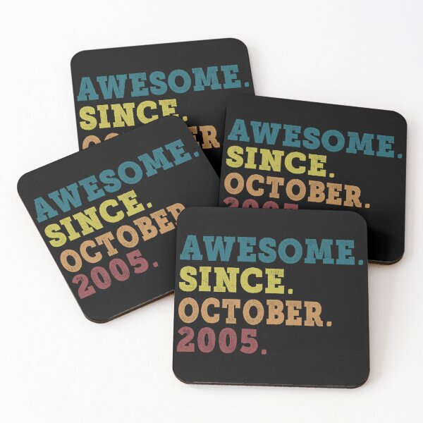 Item preview, Awesome Since October 2005 Retro Vintage 17th Birthday Gift designed and sold by designbychow.