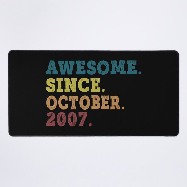 Item preview, Awesome Since October 2007 Retro Vintage 15th Birthday Gift designed and sold by designbychow.