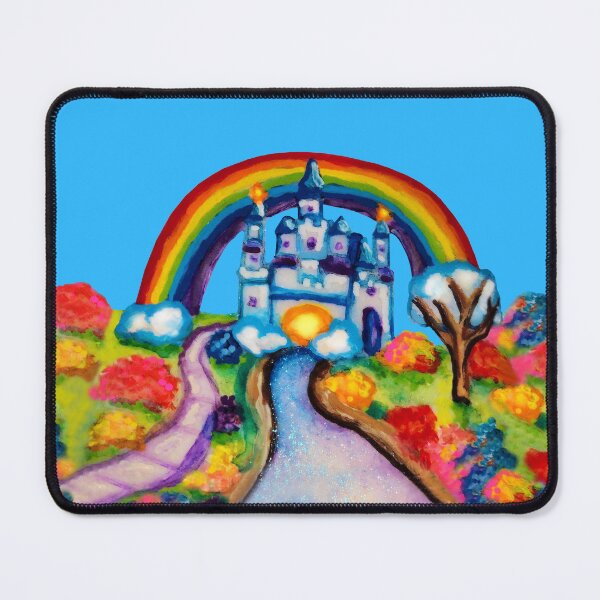 Item preview, Castle Fantasy Floral Rainbow Landscape designed and sold by Deborah Camp.