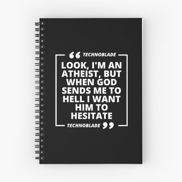 Item preview, Technoblade Atheism Quote designed and sold by Pixelish.