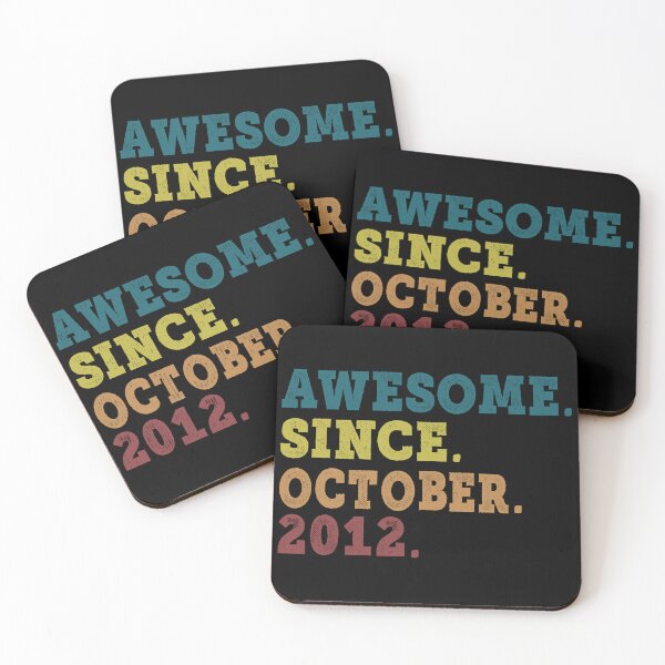 Item preview, Awesome Since October 2012 Retro Vintage 10th Birthday Gift designed and sold by designbychow.