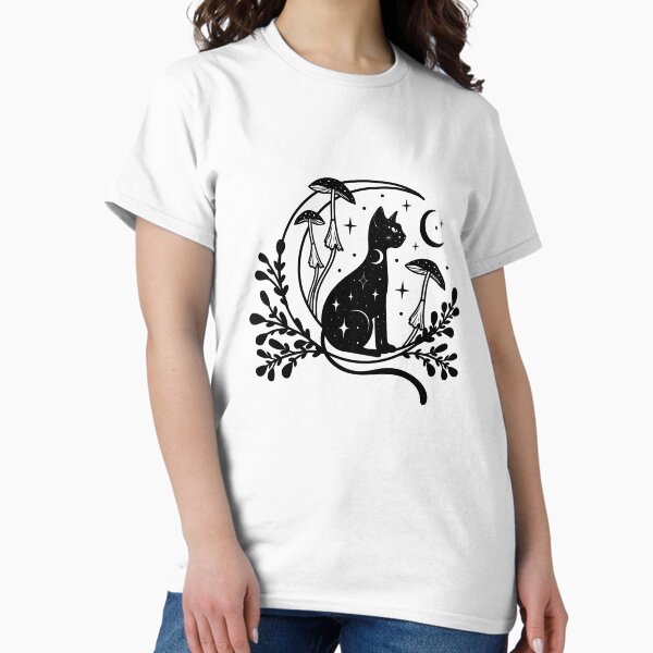 Aperçu de l'œuvre Lune Chat Champignons Mystiques Zodiaque créée et vendue par printheavenart.