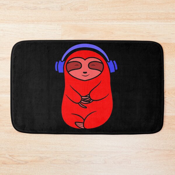 Item preview, Happy Red Sloth Listening to Music designed and sold by SubtleSplit.