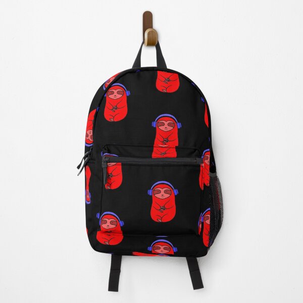 Item preview, Happy Red Sloth Listening to Music designed and sold by SubtleSplit.