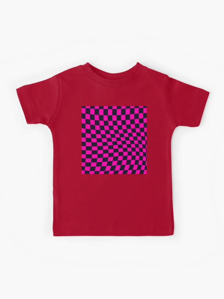 Wavy Checkerboard Pink And Aesthetic Mcbling Checkered Print\