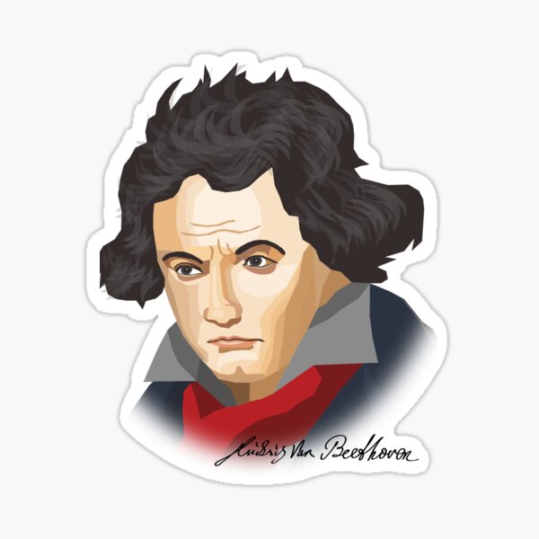 Ludwig van Beethoven with a difference Sticker