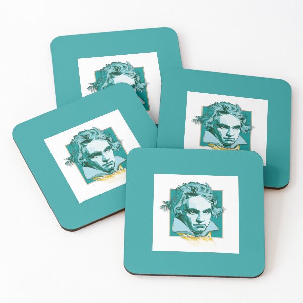 Item preview, Ludwig van Beethoven, portrait in a fine golden frame ©-edition.türkis 01 designed and sold by Brunhilde1001.