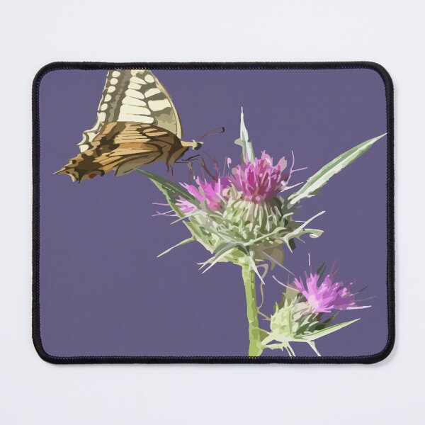 Item preview, Scarce Swallowtail Butterfly Resting On Thistle Flower designed and sold by taiche.
