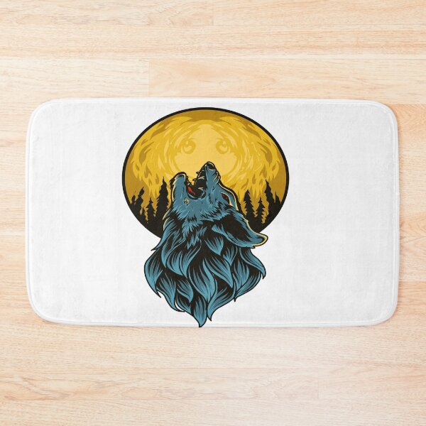 Item preview, Wolf roaring on the moon designed and sold by badreddine00.