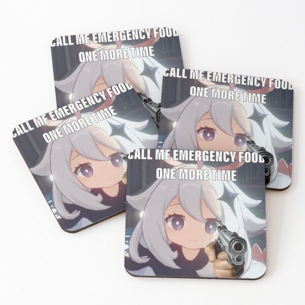 Item preview, Call Me Emergency Food One More TIme Paimon with Gun Genshin Impact designed and sold by ContTraders.