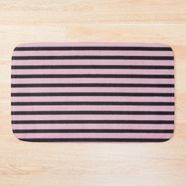 Item preview, Horizontal Pink Black Pinstripe Pattern, Pink Black Horizontal Stripes designed and sold by antevasinart.