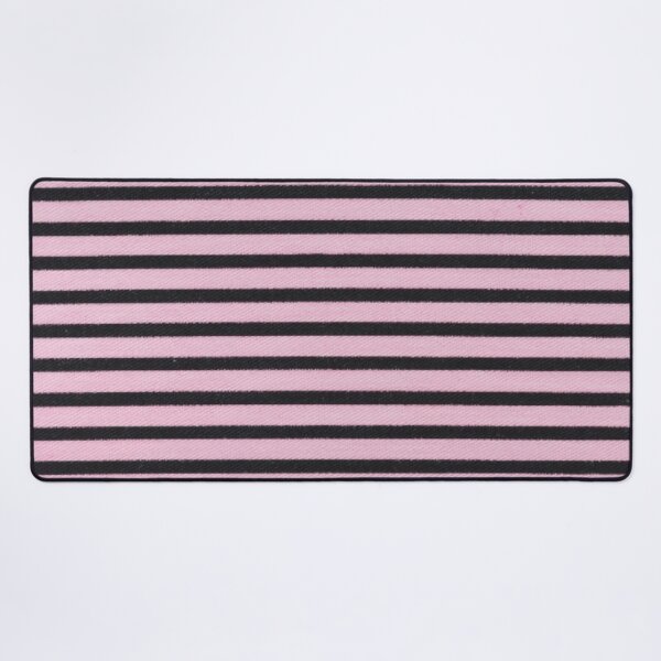 Item preview, Horizontal Pink Black Pinstripe Pattern, Pink Black Horizontal Stripes designed and sold by antevasinart.