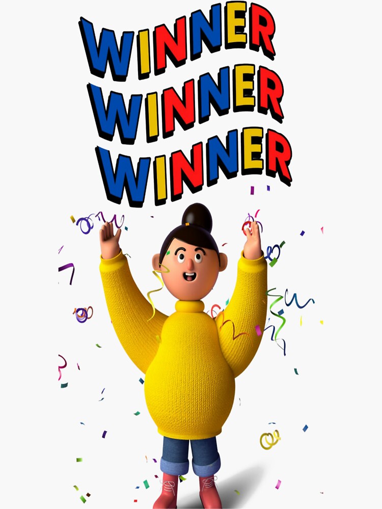 big-winner-sticker-for-sale-by-marocaine55-redbubble