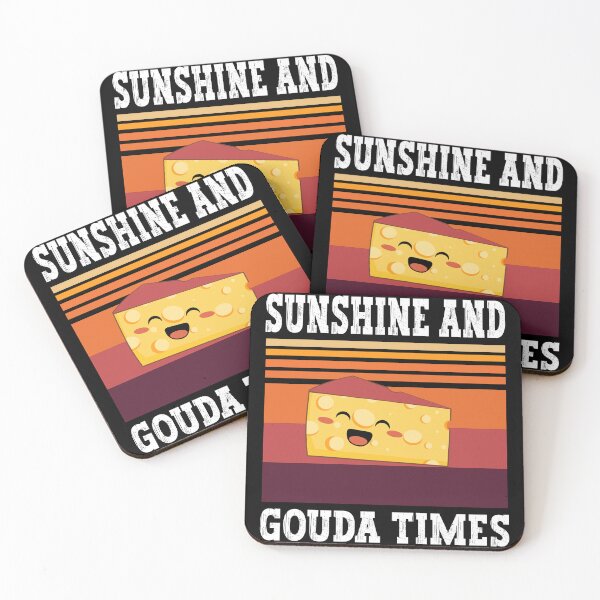 Item preview, Sunshine And Gouda Times Cute Funny Cheesy Puns - Black designed and sold by PearlMoonGrapes.