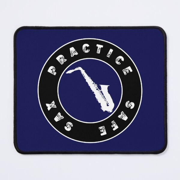 Item preview, Practice Safe Sax Funny Music Teacher Student Joke Quote (WHITE) designed and sold by CRHPOD20.