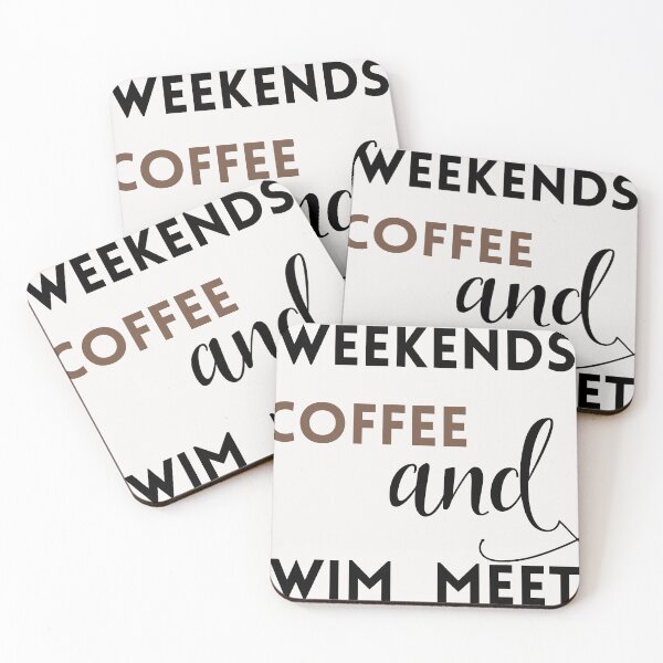 Item preview, weekends coffee & swim meets designed and sold by Bap-tiste.
