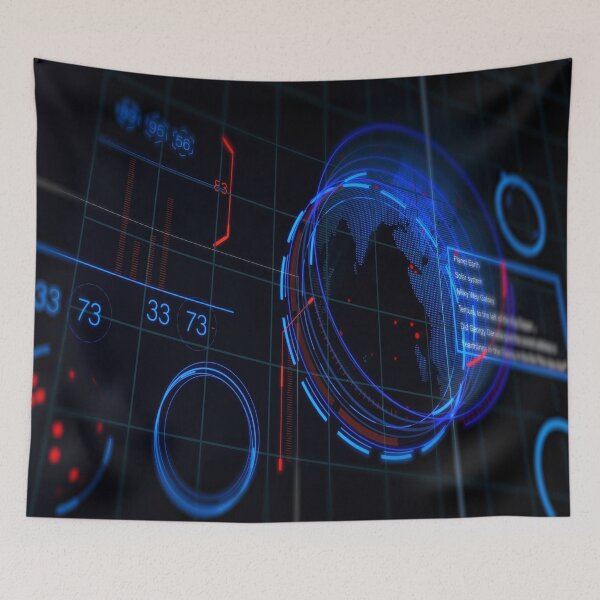 Item preview, digital window in blue designed and sold by aminz4.