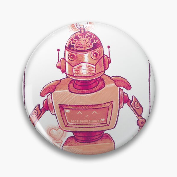 Item preview, Friendly Robot with Love Message designed and sold by KneesoftheBee.