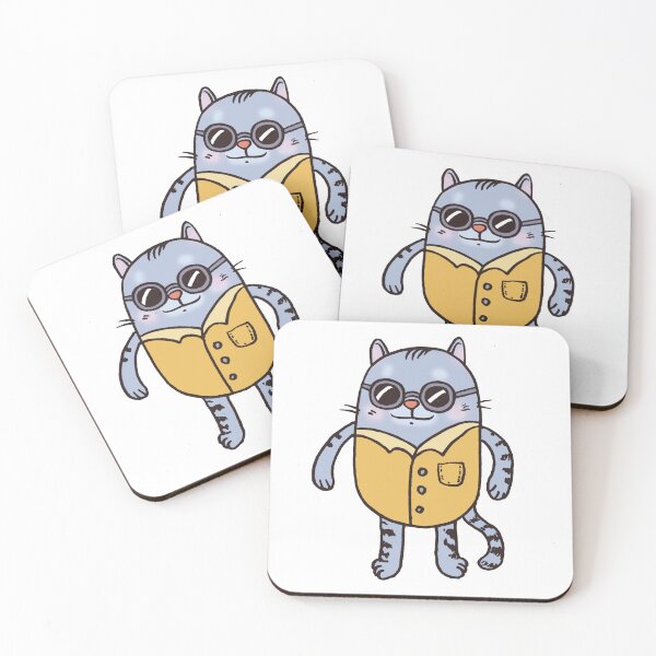 Item preview, Blue cat wearing sunglasses designed and sold by Elison-Dad.