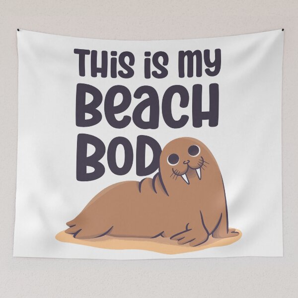 Item preview, Freya the Walrus - This is my beach bod designed and sold by abowersock.