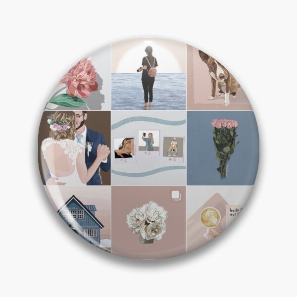 Item preview, Pink + Blue Aesthetic Grid designed and sold by LLArtCo.