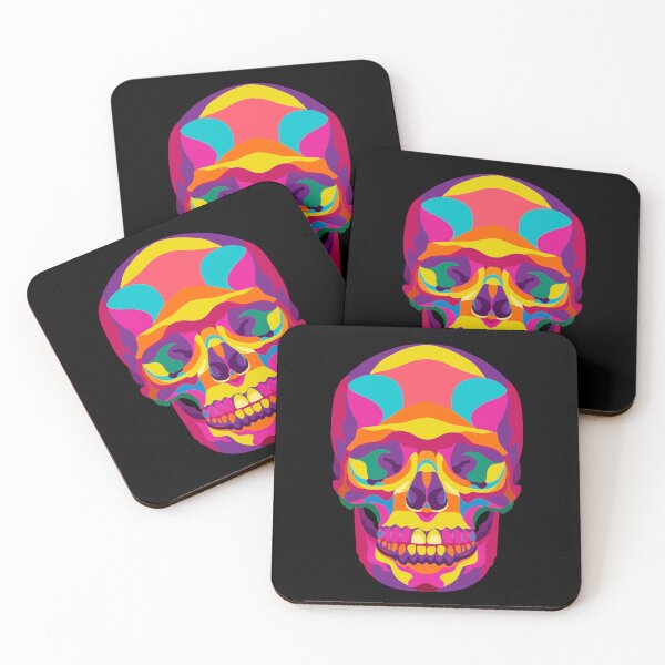 Item preview, colorful skull Popart style designed and sold by nickardi.