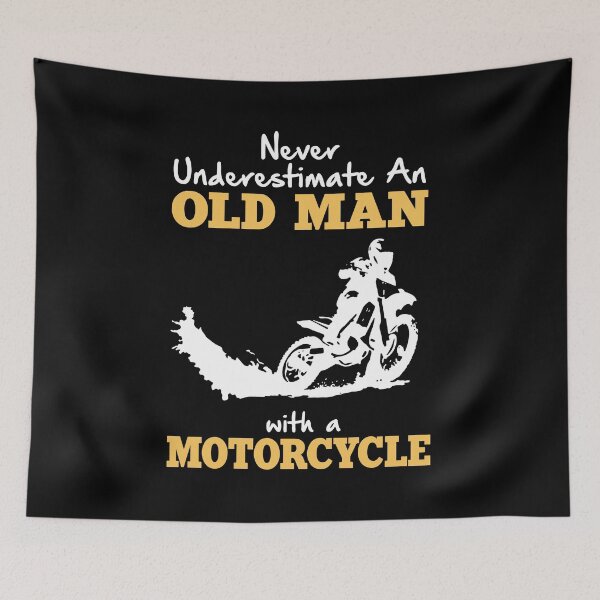 Item preview, OLD MAN WITH A MOTORCYCLE designed and sold by antipatic.